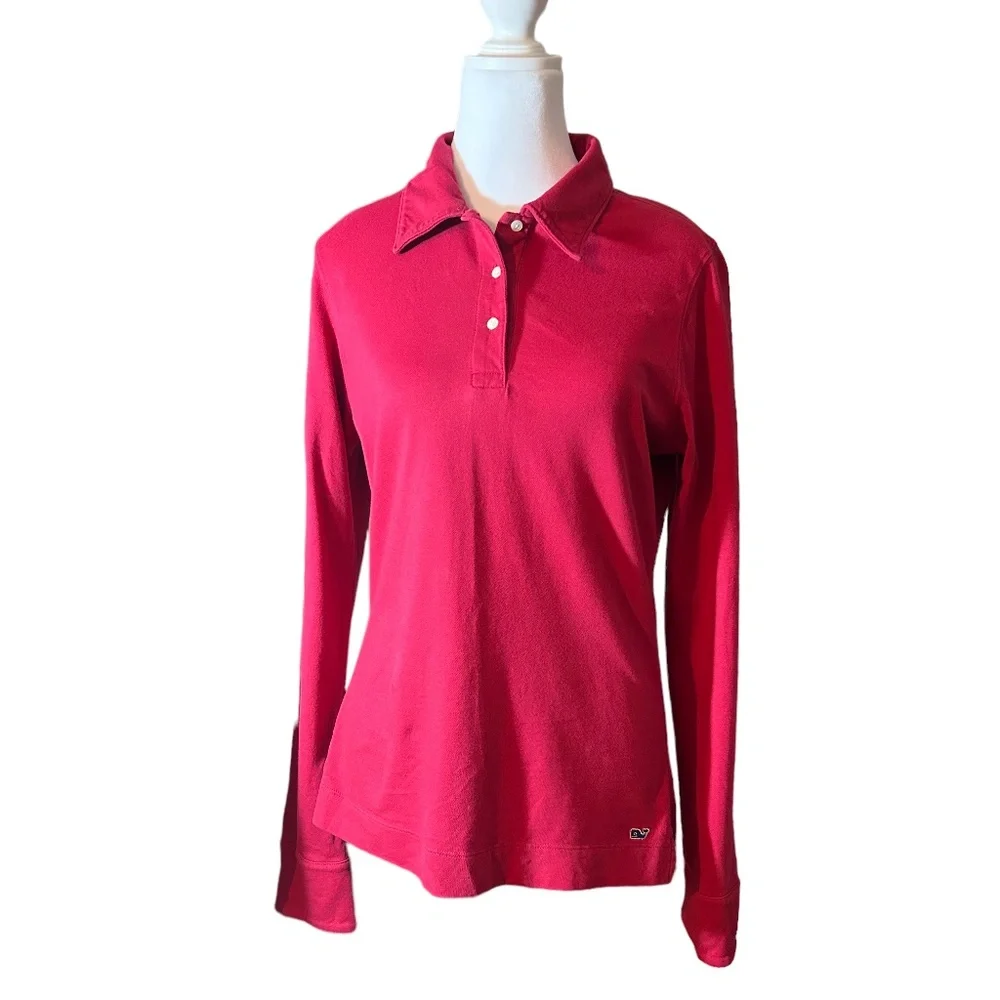 Vineyard Vines Long Sleeve Polo Shirt M - Picture 1 of 4